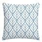 Lake blue white geometric linen pillowcase sofa cushion cover home decoration can be customized for you 40x40 45x45 50x50 60x60