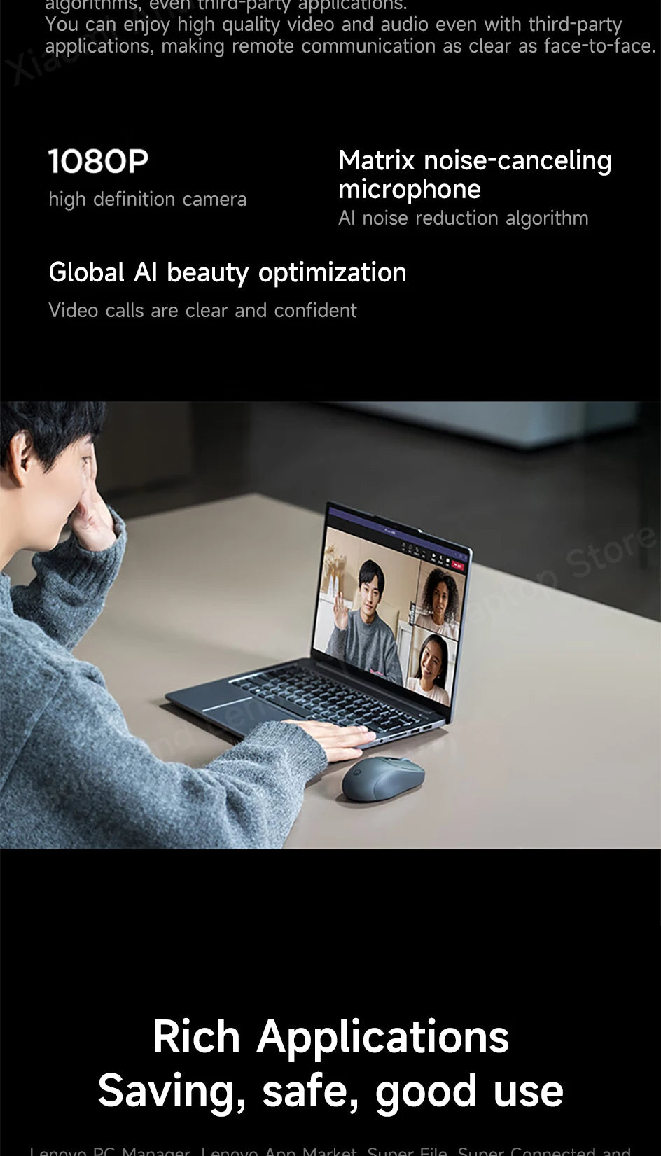 Lenovo Laptop Xiaoxin Pro14 2024 14' 2.8K 120Hz OLED Screen AMD Ryzen 7-8845H 16G/32G LPDDR5 1TB/2TB PCIE4.0 SSD Notebook PC