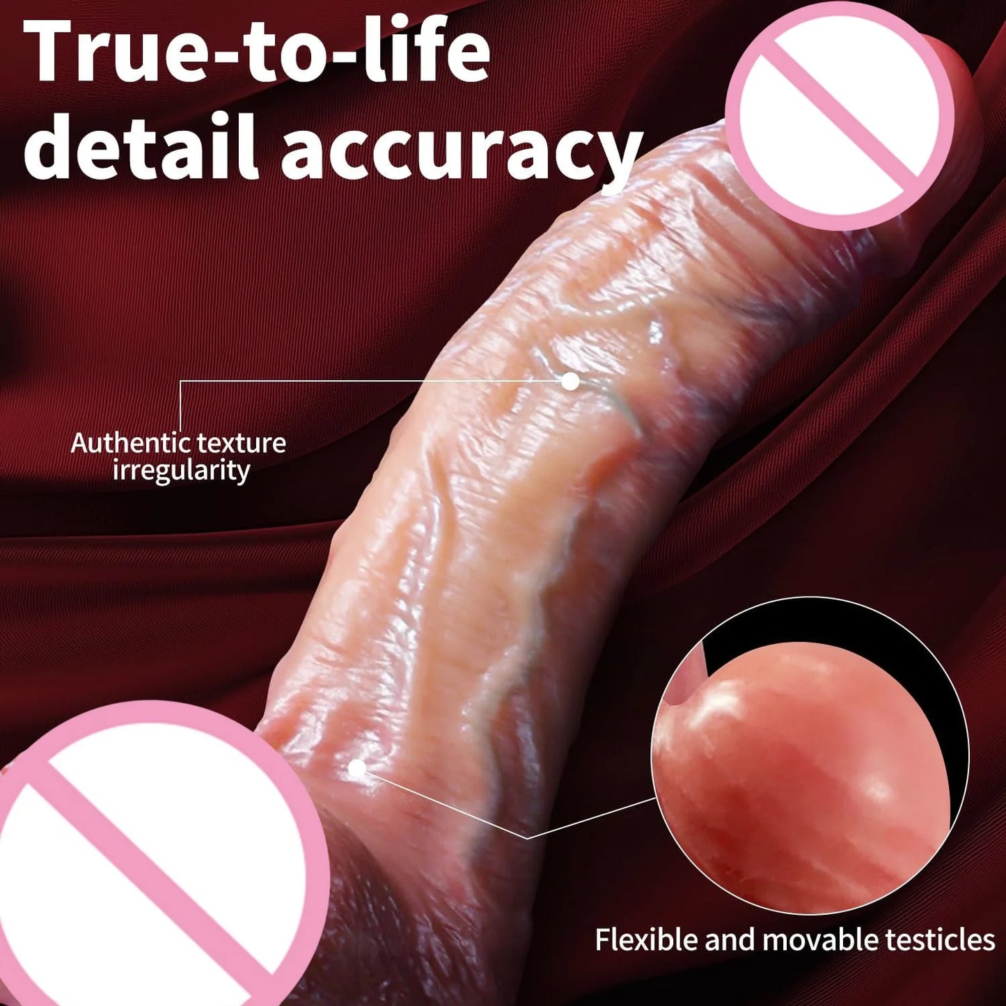 Realistic Dildo for Women Skin Sliding Foreskin Testicles Dildos Anal Vaginal Stimulation Strapon Penis Sex Toys for Female 18+
