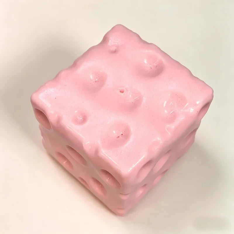 2026 NEW Big Cheese Cube Stress Ball, Shapeable Non-Bounce Squeeze Fidget Toy, Sensory Relief Anti-Stress 6cm Large size