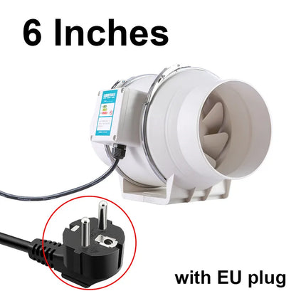 6 inch 220V Exhaust Fans Home Inline Pipe Duct Fan Extractor Ventilation Kitchen Toilet  Air Clean Ventilator Diagonal Flow Fan