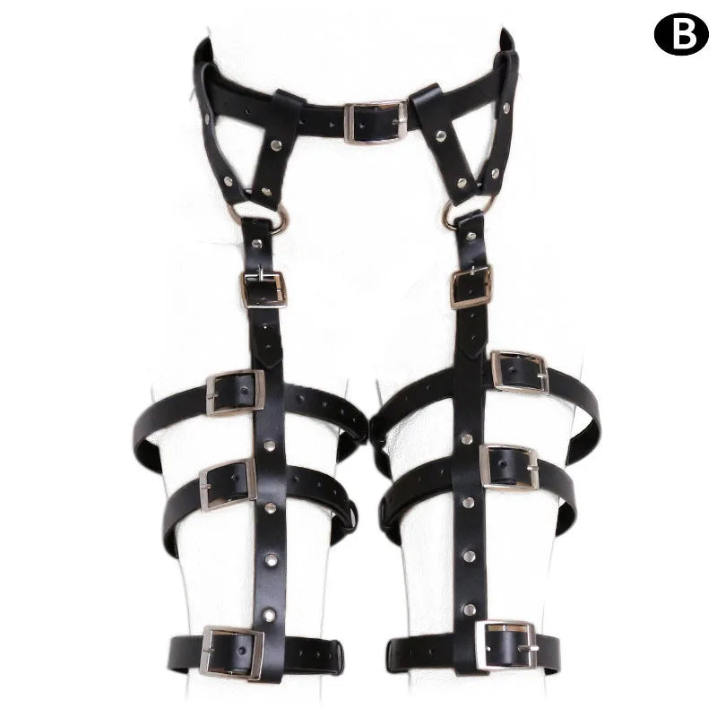 BDSM Bondage Leg Restraints Leather Belt Pants Adult Games thigh ring cuffs Straps Sex Toys For Couples Women erotic underwater