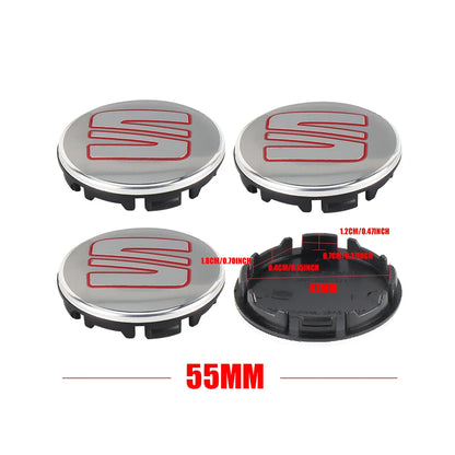 4Pcs 55/56/63mm Car Wheel Tire Center Emblem Cover Hub Caps Sticker for seat cupra Ateca Leon 6f 6j FR Mk2 Mk3 5f 1p lbiza Exeo