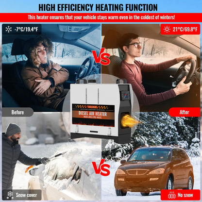 8KW Portable Diesel Heater with LCD Remote Control Adjustable Temperature 18-40℃ for Motorhome Boat And Home Use