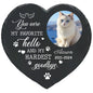 Personalized Pet Memorial Stone,Custom Cat Grave Marke Plaque With Photo&Name,Garden Slate Tombstone Pet Loss Remembrance Gift