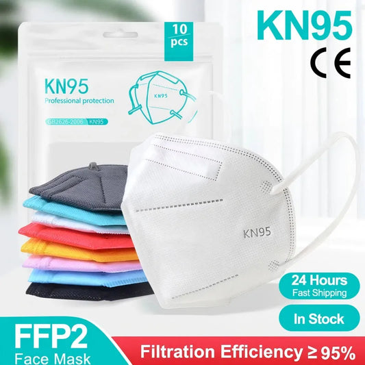 10-200 vnt. FFP2 kaukės KN95 Mascarillas KN95 veido kaukė filtras 5 sluoksnių mascarillas quirurgicas homologadas daugkartinio naudojimo juodos FFP2 kaukė