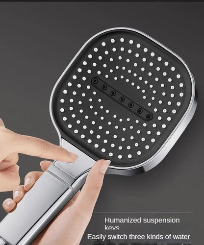 13CM Large Panel Shower 3 Modes Shower Head High Pressure Water Massage Shower Head Set with Cartridge Bathroom Accessories