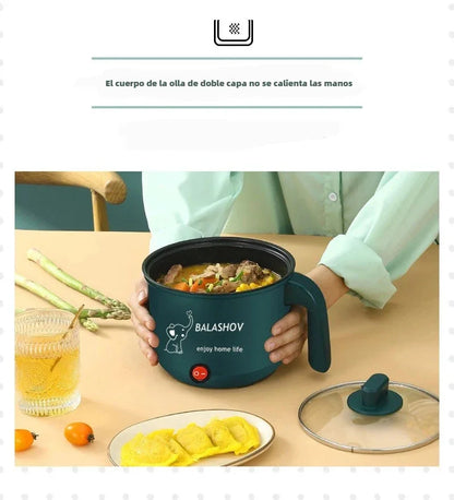 220V Mini Electric Cooker Multi-functional Cooking Pot Non-stick Frying Pan Ramen Dormitory Small Electric Hot Pot Cute Cartoon