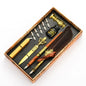 Sprinkling Gold Vintage Feather Pen Set Luxury Fountain Pen Ink Bottle Calligraphy Writing Dip Pen Nib Quill Birthday Gift Box