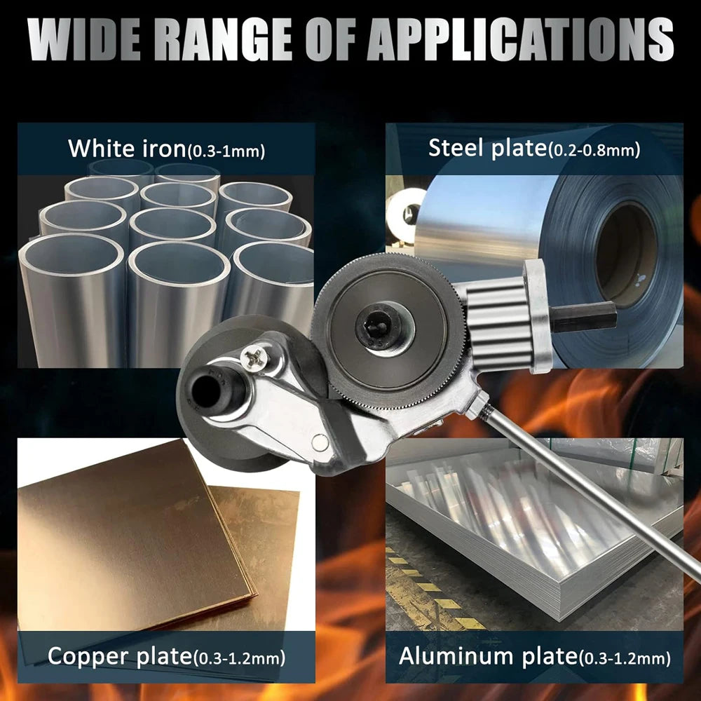 Electric Drill Plate Cutter Attachment Double Headed Free Cutting Tools Iron Metal Sheet Cutter Plate Punch Scissors