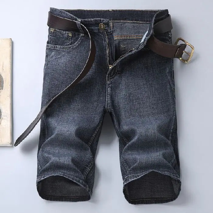 Summer Shorts Jeans Men Denim Pants Stretch Black Fashion Design Men's Jeans Slim Straight Male Short Jeans