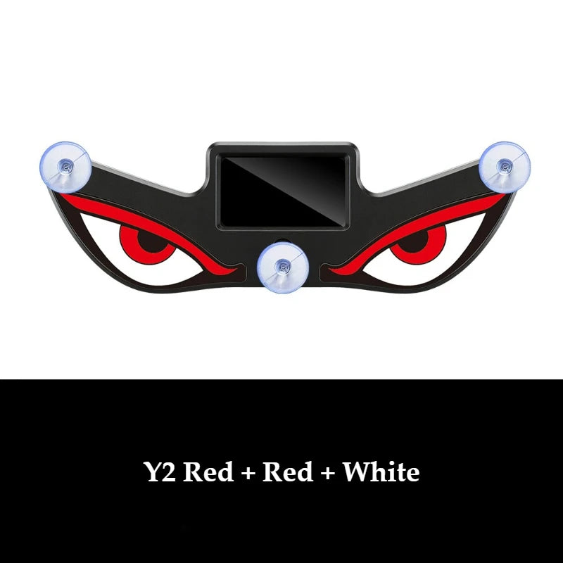 Solar Demon's Eye Car Lights Dynamic Expression Led Light Ambience Lamp Decoration Rechargeable Warning Lamps with Suction Cups