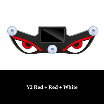 Solar Demon's Eye Car Lights Dynamic Expression Led Light Ambience Lamp Decoration Rechargeable Warning Lamps with Suction Cups