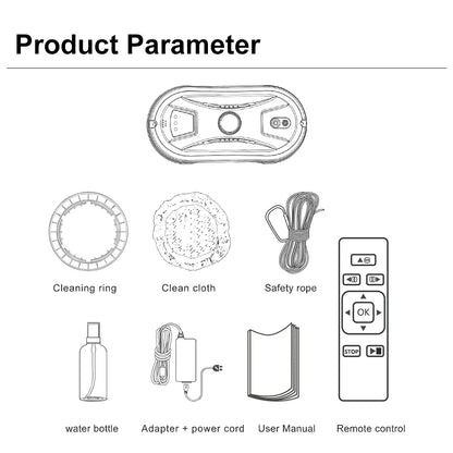 PuRuiKai Ultra Thin Robot Vacuum Cleaner Window Cleaning Robot Window Electric Glass Limpiacristales Remote Control For Home