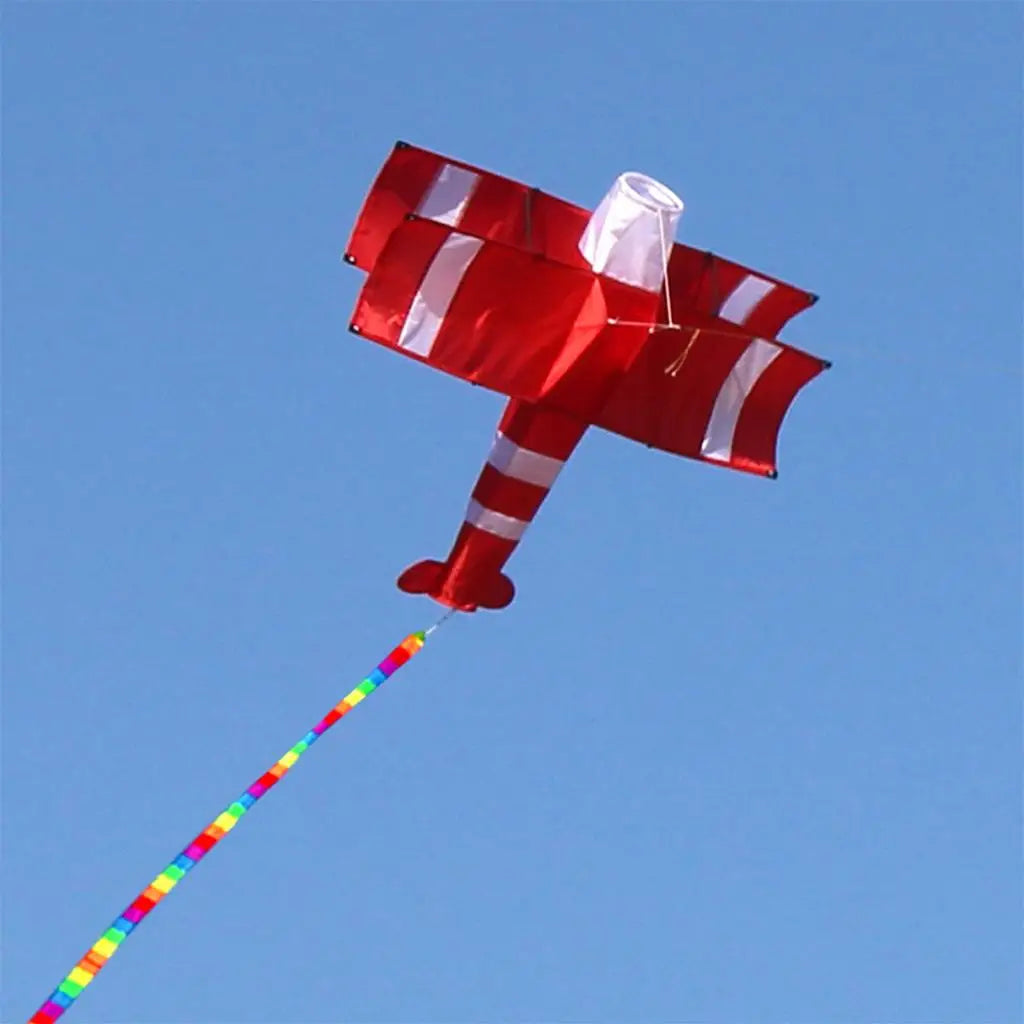 3D Airplane Kites Outdoor Games Activities with Line Board & Line Long Tail Easy to Fly Park Plane Kite for Kids Adults