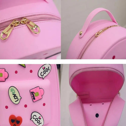 Stationery Adjustable Straps Silicone Backpack Zippered Waterproof Kids Schoolbags Soft Durable Kindergarten Knapsack Student