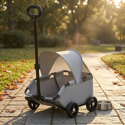 Pet Stroller with Telescopic Handle Folding Foldable Pet Stroller Sturdy Sturdy for Small Dogs, Outdoor Walks, Travel