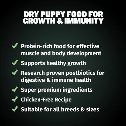 BULLY MAX HIGH PROTEIN & GROWTH WHOLESOME FORMULA FOR PUPPIES, Promotes Strong Muscle Development And Overall Health 120g