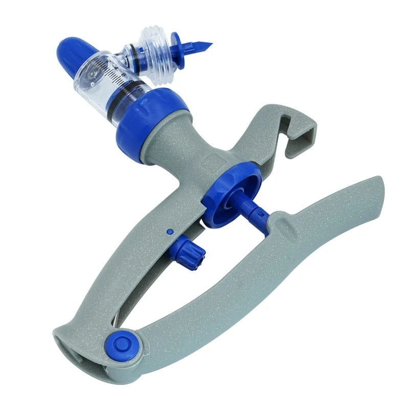 1-10Ml Automatic Veterinary Continuous Syringe / 10Pcs Needles Adjustable Animal Vaccine Injection Livestock Pig Cattle Sheep