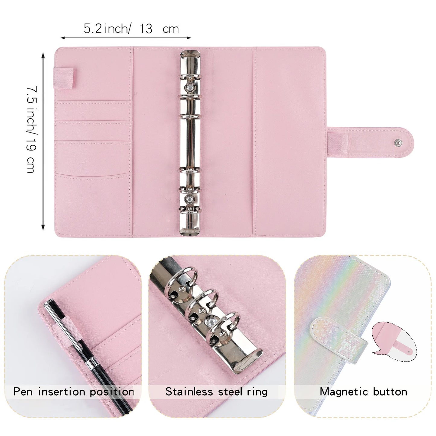 NEW A6 Money Budget Planner Binder With Zipper Envelopes, Cash Envelopes For Budgeting, Money Organizer For A6 Cash Budget Binde