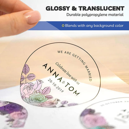 10-50 Sheets A4 Size Printable Vinyl Sticker Paper 100% Transparent for Inkhet Printer Self Adhesive Sticker Label NonWaterproof