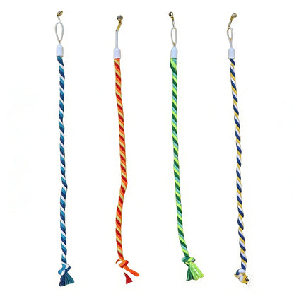 4PCS Cat Wand Toy Replacement Heads Colorful Cotton Ropes for Cat Stick Teaser Wand Interactive Cat Toy