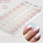 Gradient Auroras Semi Cured Gel Nail Strips Sparkly Shinning DIY Gel Polish Stickers for Nails Works with UV/LED Nail Lamps