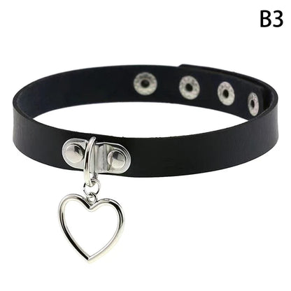 Sexy Leather Heart Necklace Collar Set with Leash for Women BDSM Cosplay Bondage Accessories Couple Role Play Game Props