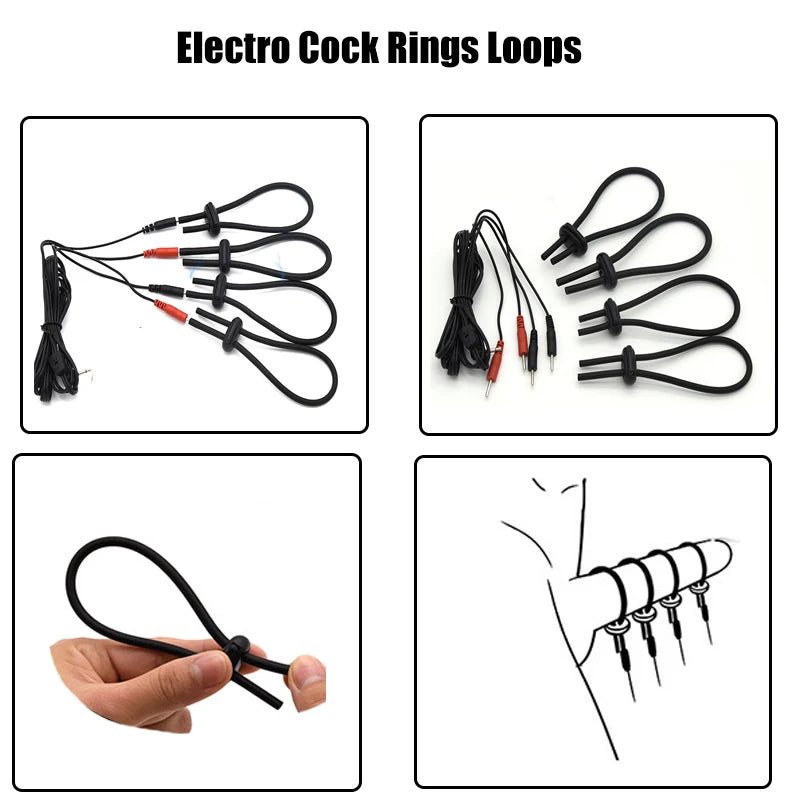 Strongest BDSM Electro Stimulation E-Stim Host Medical Themed Sex Toy Anal Plug Cock Ring Urethral Sound Dilator Pads For Men