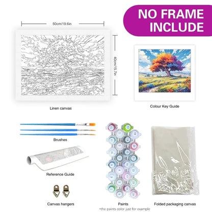 RUOPOTY Frame Painting By Numbers For Adults Landscape Diy Gift Wall Art Picture On Numbers For Home Decors Artwork