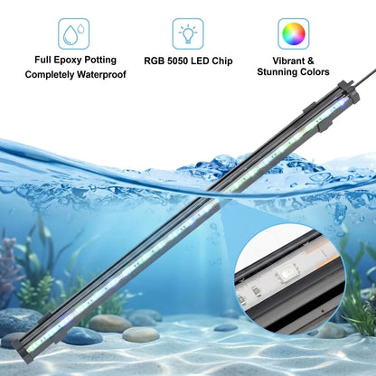 USB LED Aquarium Air Bubble Light Auto RGB Color Changing Fish Tank Air Stone Oxygen Bubbler Submersible Decorative Lamp