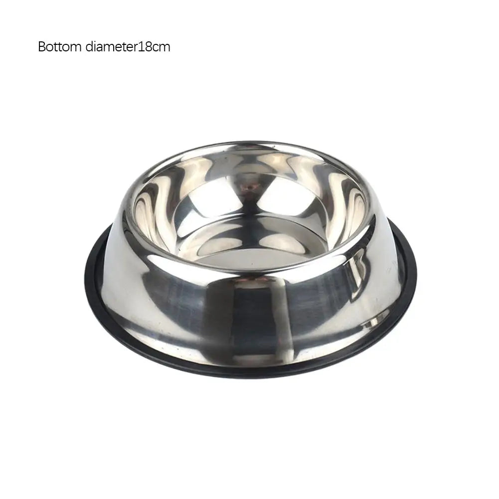 Steel Pet Dog Bowl Feeder Skidproof Anti-ant Food Water Drink Dishes Feeder Dog Bowls Food Accessories Pet Supplies