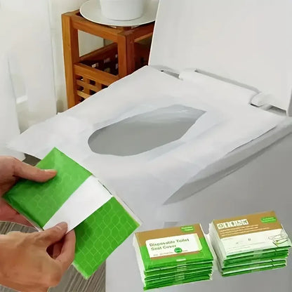 Portable Disposable Toilet Seat Cover Travel Camping Hotel Bathroom Accessories Degradable Waterproof Soluble Water Toilet Mats