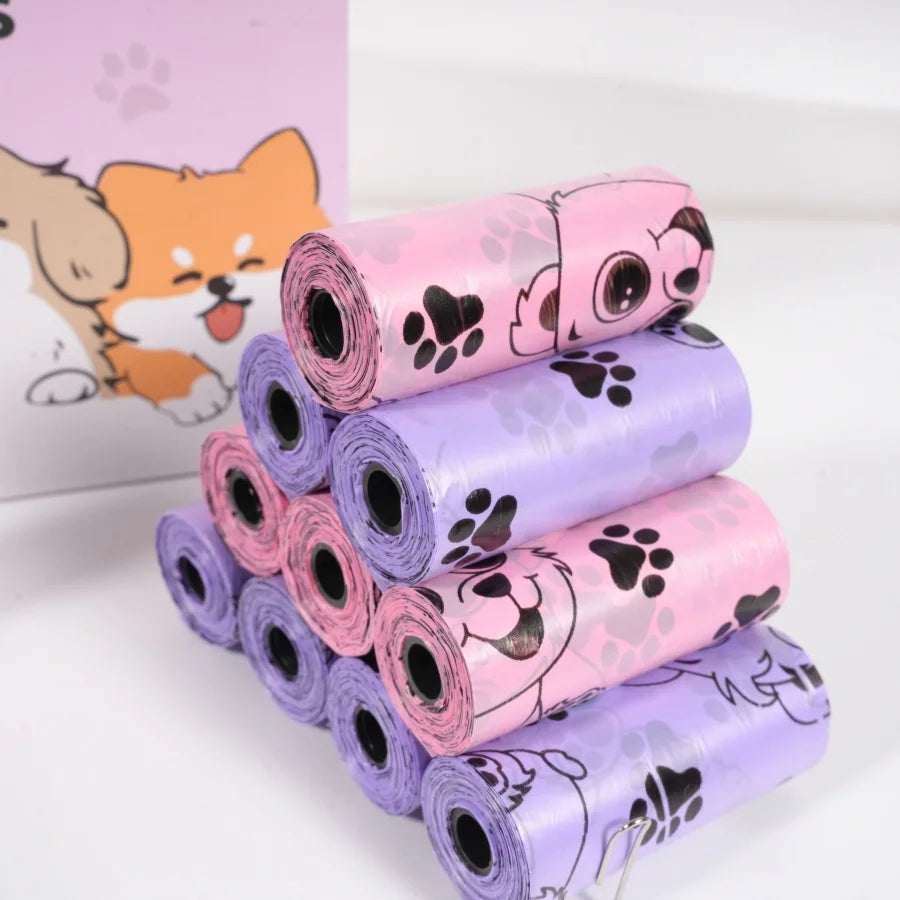 5/10/20/30 Rolls Dog Poop Bag Outdoor Cleaning Poop Bag Outdoor Clean Pets Supplies for Dog Refill Garbage Bag Pet Supplies