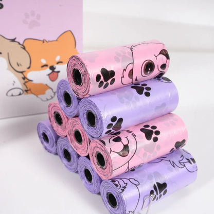 5/10/20/30 Rolls Dog Poop Bag Outdoor Cleaning Poop Bag Outdoor Clean Pets Supplies for Dog Refill Garbage Bag Pet Supplies