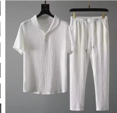 (Shirt+Trousers) 2026 Summer New Arrival Men Fashion Classic Shirt Men Business Casual Shirts Men a Set of Clothes Size M-4XL