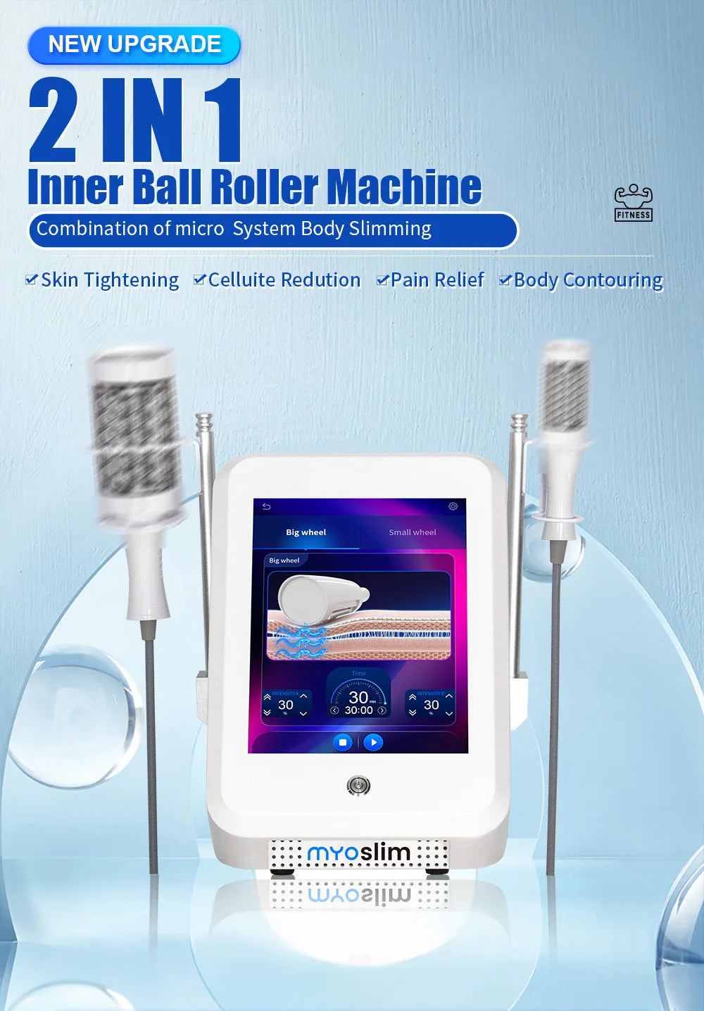 EMS Vacuum Inner Ball Roller 360° Rolling Machine: Cellulite Massage Weight Loss & Body Slimming Fat Removal Device