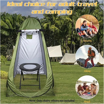 Portable Camping Toilet, Emergency Toilet, Folding Toilet Suitable for Camping, Travel & Emergency
