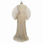 Fashion Organza Pleated Maternity Dress for PhotoShoot Pregnancy White Dress Plus Size Photography and Maternity Dresses YEWEN