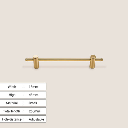 Brass long handle Nordic pure copper modern pulls simple gold light luxury pulls cabinet adjustable long handle cabinet handle