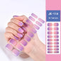 16/18/20Tips Semi-Cured Gel Nail Strips Adhesive Full Cover Stickers for Nails UV Lamp Need Press On Nails Fashion Manicure