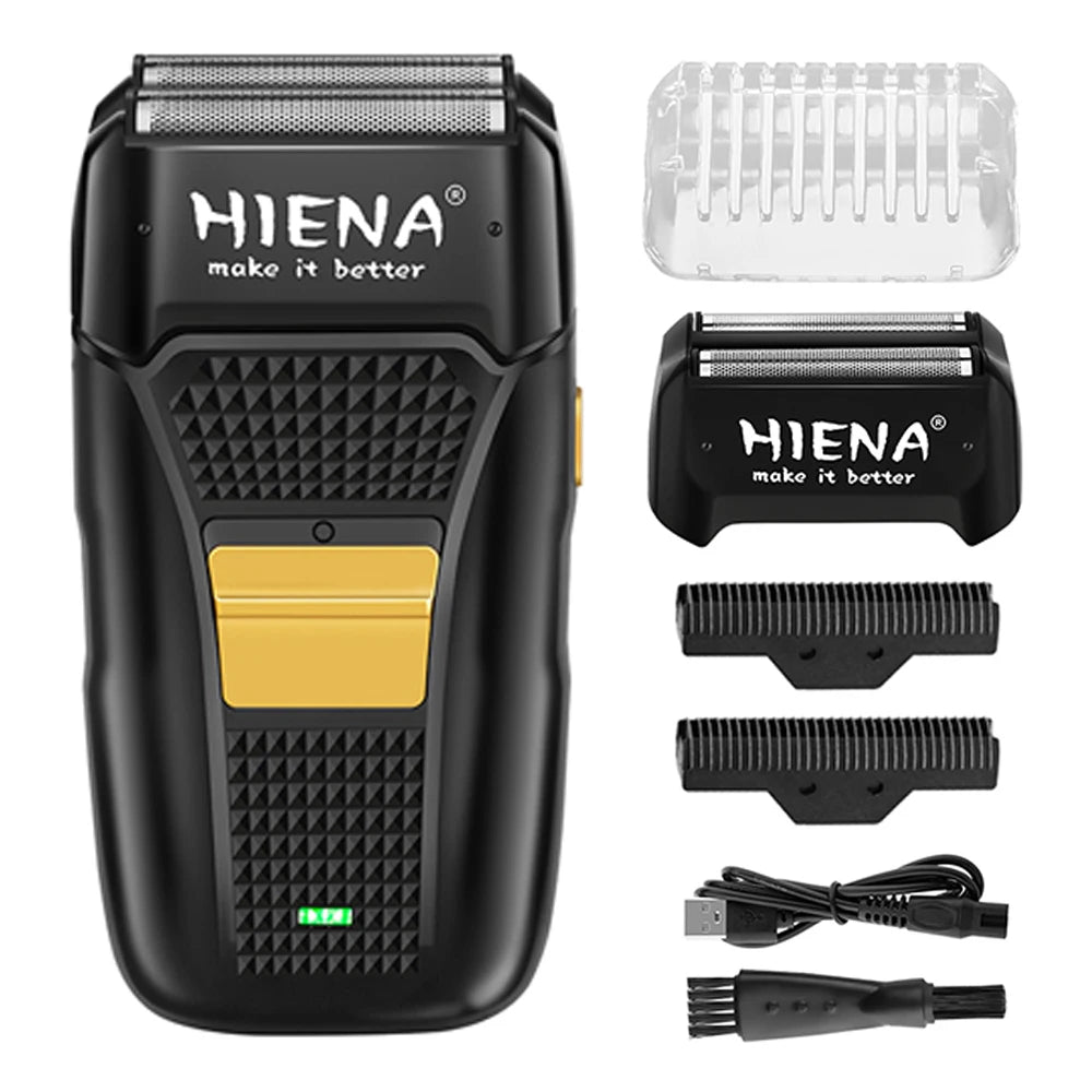 HIENA Shaving Machine Men Electric Shaver Hair Clipper Rechargeable Metal Housing Pro Electric Shaver for Men Electric Home