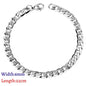 LUXUKISSKIDS Stainless Steel Couple Men/Woman Bracelets Fashion Curb Cuban Link Chains On Hand Rock Bracelet Wrist Jewelry Gifts