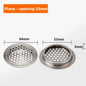 10pcs Round Cabinet Air Duct Vent Dia.19-53mm Stainless Steel Louver Mesh Hole Plug Decoration Cover Wardrobe Grille Ventilation