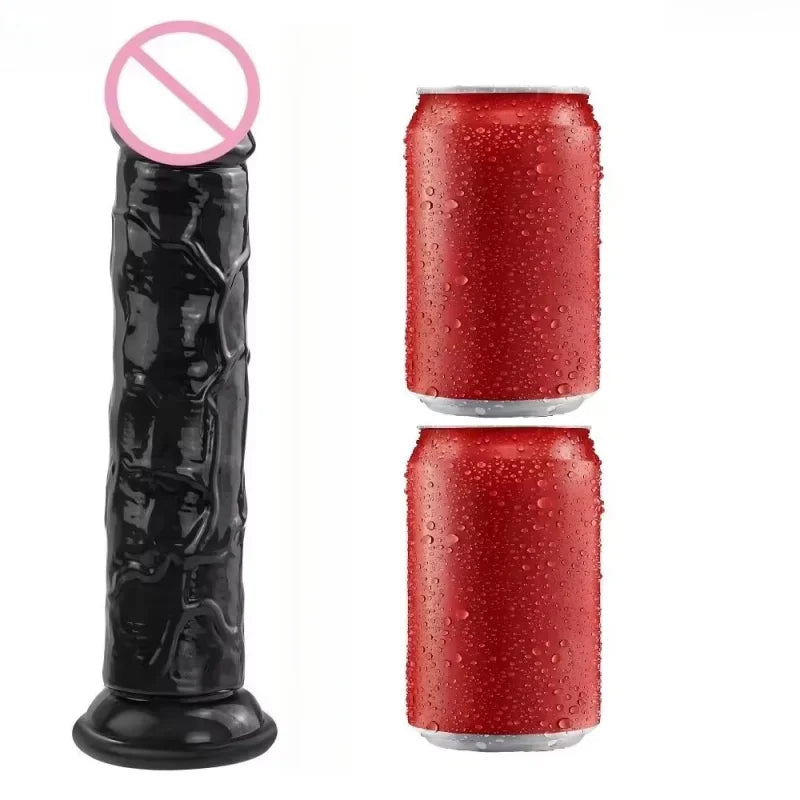 Realistic Soft Jelly Dildo Transparent Suction Cup Strong Grip Flexible Intimate Toy for Women Solo Couple Play