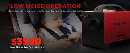 8KW Diesel Air Heater 12V/24V/220V Bluetooth LCD Control Upgrade Internal Cycle for RV Truck Camper Van Parking Heating