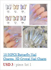 11pcs Aurora Glass Nail Foil Sticker Ice Cube Broken Glass Paper Iridescent Nail Film Decals Chameleon Reflective Nail Stickers