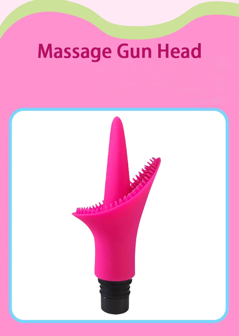 Massage Gun Replacement Head, Lotus Shape, Tongue Shape, Silicone Massager, Fascia Gun Replacement Parts, Silicone Massage Head