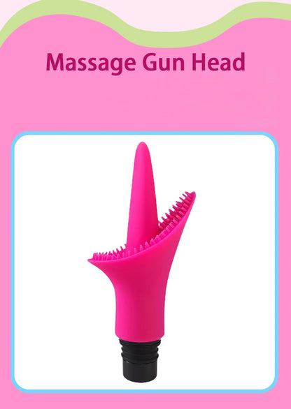 Massage Gun Replacement Head, Lotus Shape, Tongue Shape, Silicone Massager, Fascia Gun Replacement Parts, Silicone Massage Head
