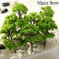 20/70pcs Plastic Model Train Artificial Miniature Tree Scenery Railroad Decoration Building Landscape Accessories Toys for Kids